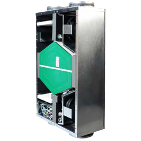 KHR-VE Unità di ventilazione canalizzabile con recupero di calore per installazione verticale da esterno