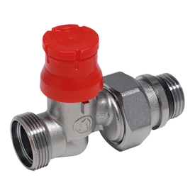 R412PTG Valvola termostatizzabile con preregolazione, diritta, tubo ferro