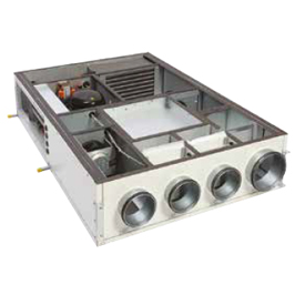 KHRD-H Unità di ventilazione con recupero di calore e deumidificazione/integrazione, installazione orizzont