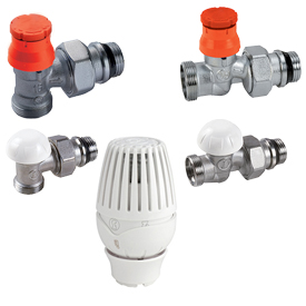 R460PA Kit valvola con preregolazione e detentore attacco per adattatore, testa termostatica R460