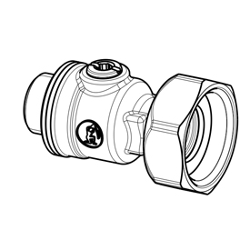 R252-1 Valvola a sfera diritta con calotta, passaggio standard, uso generico