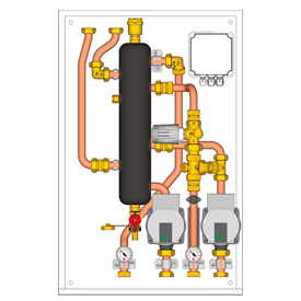 R586P-1 Gruppo di miscelazione termostatica per impianti di riscaldamento