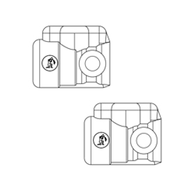 R553SW-1 Coppia di gusci di coibentazione per R259DST e terminali per collettori R553DS, R553FS, R553FSDB
