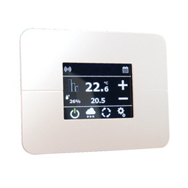K493TW Cronotermostato ambiente touch-screen, WiFi, ModBus, con sonda temperatura e umidità