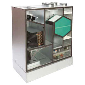 KHRW-V Unità di ventilazione deumidificazione/integrazione con batteria idronica, installazione verticale